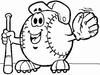 Coloriage Baseball, jeu de coloriage pour enfant